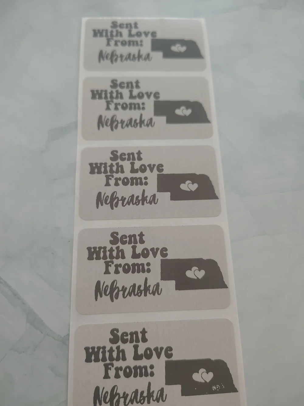 💙100 Nebraska- Shipping Labels Thermal Packaging Stickers 2.25